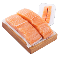 Verse zalmfilet met huid